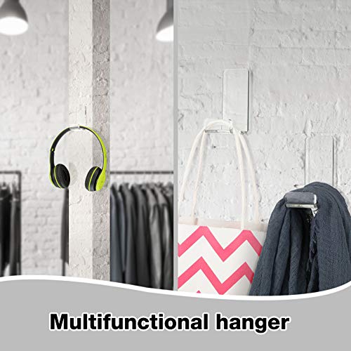 Weewooday 4 Pieces Headphone Hanger Headset Stand Holder Adhesive Wall Mount Headphone Hook for Desk Acrylic Gaming Earphones Hanger with Glues for Earphone Controller(Clear) - color: Clear