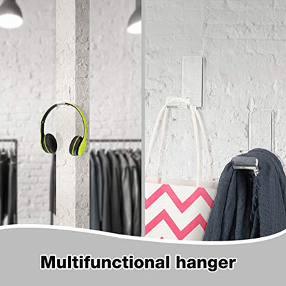 Weewooday 4 Pieces Headphone Hanger Headset Stand Holder Adhesive Wall Mount Headphone Hook for Desk Acrylic Gaming Earphones Hanger with Glues for Earphone Controller(Clear) - color: Clear