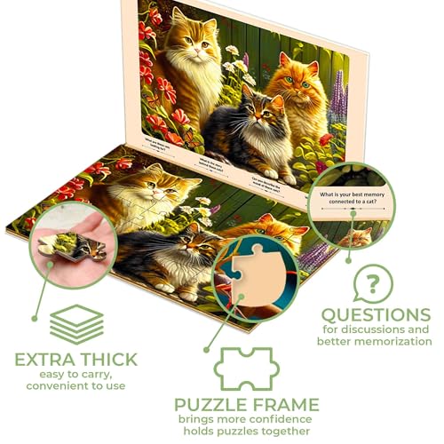 35 Large Piece Dementia Puzzles for Seniors - 3 Activities for Elderly | Dogs in The Field - Jigsaw Puzzles for Elderly - Dementia Activities for Adults - Alzheimers Puzzle Games and Gift
