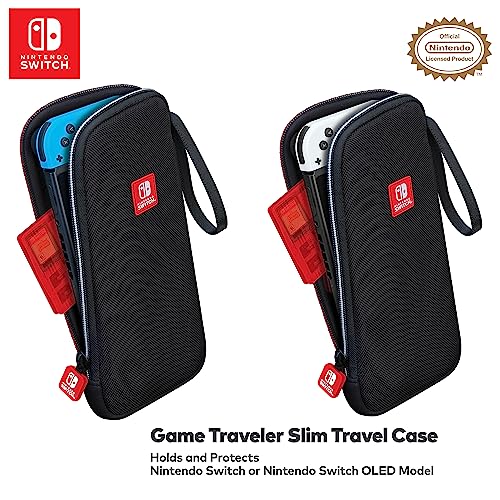 R.D.S. INDUSTRIES, INC. – Game Traveler Licensed Slim Travel Case Protects Nintendo Switch or OLED, Black (NNS15)