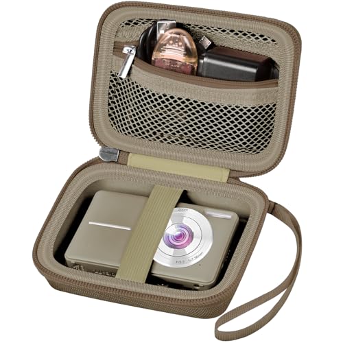 ALKOO Case Compatible with CAMKORY Digital Camera/for VAHOIALD FHD 1080P Digital Point and Shoot/for Kodak PIXPRO FZ55/ FZ45 16MP Vlogging/for IWEUKJLO, Holder for SD Card More- Brown (Box Only) - color: Brown