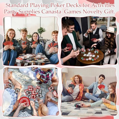 Zubebe 24 Pcs Dark Aesthetic Playing Cards Bulk, Deck Gothic Poker Cards Set, Black Red Card Deck for Party Game Night, Card for Adults Teens Gift