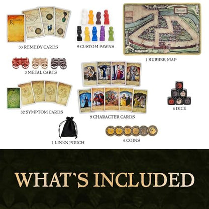 Facade Games Bristol 1350 Deluxe Edition, Strategy & Deceit for 1-9 Players | Ages 14 and Up, Deluxe Upgrades: Metal Coins, Metal Carts & 9 Custom Pawns, Social Deduction - style: Deluxe Bristol 1350