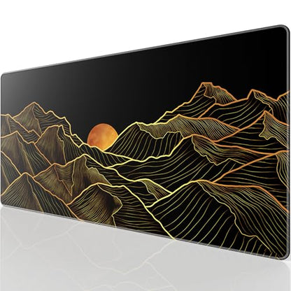 KTRIO Large Gaming Mouse Pad, Desk Mat, 31.5 x 15.7 in, Bright Rise, XXL | Smooth Micro-Weave Surface, Artistic Pattern Design, Non-Slip Rubber Base, Durable Stitched Edges, Office & Home Use - color: Bright Rise, size: 31.5l X 15.7w Inches
