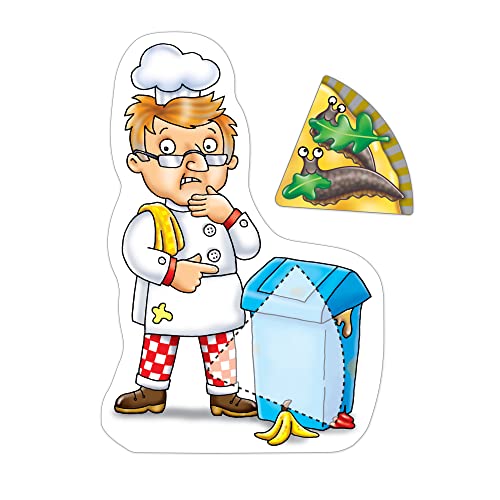 ORCHARD TOYS Moose Games, Pizza! Game. Match Colors and Shapes to Make a Perfect Pizza. for Ages 3-7 and 2-4 Players - style: Pizza, Pizza!