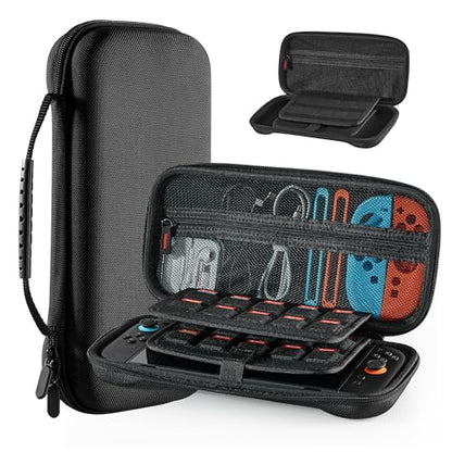 Carrying Case for Nintendo Switch 2 - Portable Travel Case Compatible with Switch2 2025, Large Capacity Hard Protective Shell Travel Storage Bag with 20 Game Cartridges Cards for Console & Accessories