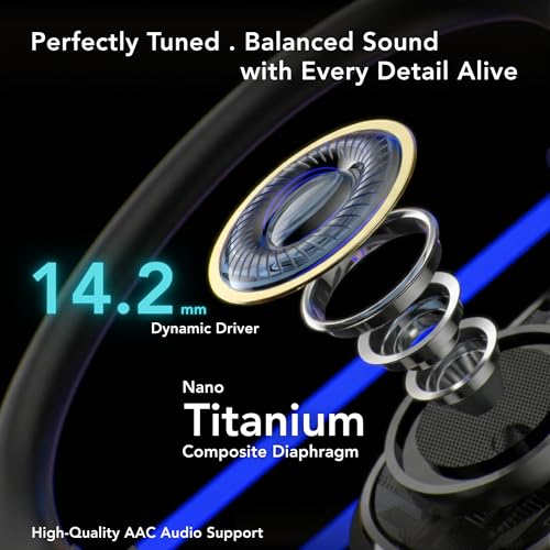 Joy Open-Ear Headphones, Wireless Bluetooth 5.4 Earbuds, Over-Ear Around-Ear Earhook, Sports Fit for Running & Workouts, ENC Clear Calls, HD Sound, App EQ, 40H Battery, IPX4 Sweatproof, Beige - color: Beige