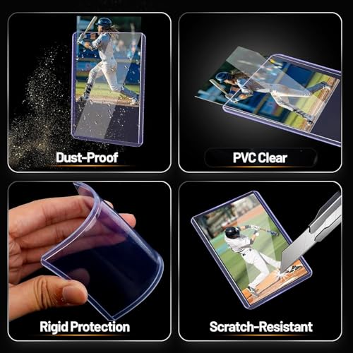 2000 Hard Plastic Card Sleeves – 2000 Toploads, 35PT Baseball Card Protectors with Bend-Resistant, Rip-Proof Edges for TCG, Sports, Football & Collectible Cards - size: 2000 TOPLOADERS