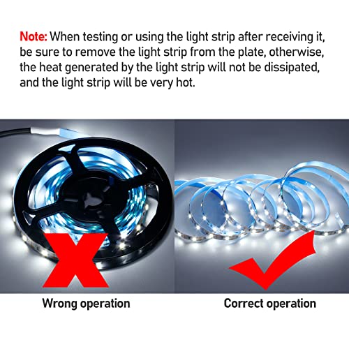 USB LED Strip Cool White 6000K 5V USB Powered 13.12ft/4M(2pcs x 6.6ft) | 240LEDs Flexible SMD2835 High Brightness No-Waterproof IP20 LED Tape Lights - color: Cool White