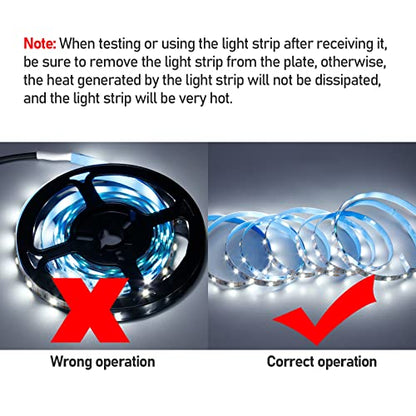 USB LED Strip Cool White 6000K 5V USB Powered 13.12ft/4M(2pcs x 6.6ft) | 240LEDs Flexible SMD2835 High Brightness No-Waterproof IP20 LED Tape Lights - color: Cool White
