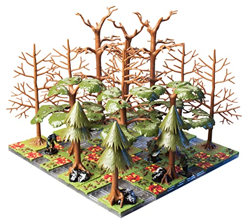 Monster Adventure Terrain 3D Interchangeable Builder System - 91pc Painted Forest Tree Set w Base - Build Modular Worlds in a Snap & Elevate Your Campaign - Compatible with DND Dungeons & Dragons - color: Forest Tree Set