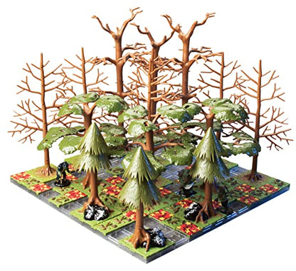 Monster Adventure Terrain 3D Interchangeable Builder System - 91pc Painted Forest Tree Set w Base - Build Modular Worlds in a Snap & Elevate Your Campaign - Compatible with DND Dungeons & Dragons - color: Forest Tree Set