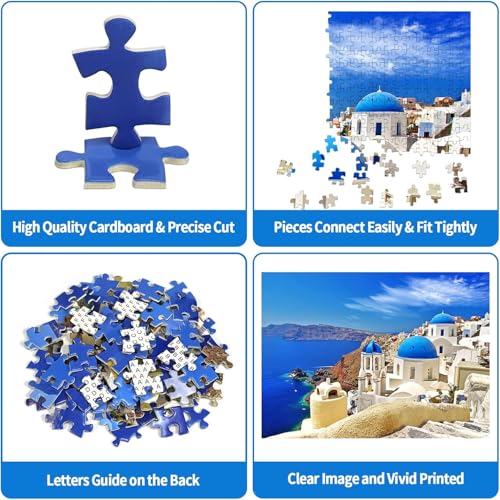 Puzzles for Adults 1000 Pieces Jigsaw Puzzles for Kids Challenging Game Toys Puzzle for Parents, Friends, Lovers and Children, Aegean Sea 27" x 20" - color: Aegean Sea