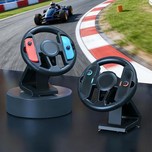 GOWENIC Game Controller Steering Wheel Table Attachment, Replacement Racing Wheel with Suction Cup Mount for 2, Stable Support Steering Stand for Racing Games