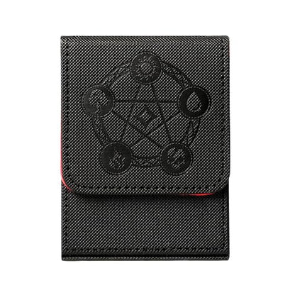 Card Deck Box with 2 Dividers, MTG Commander Deck Box Holds 100+ Double-Sleeved Cards, Leather Magnetic Deck Case Compatible with Magic TCG CCG Cards, Black - color: 2. Black 02, size: 100 Double-sleeved Cards Vertical