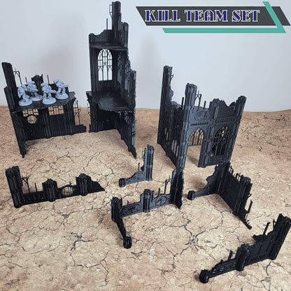Gothic Sector Terrain Set: 28mm Scale Buildings & Scatter Terrain for 2000-Point Competitive 40k Games (Kill Team) - style: Kill Team