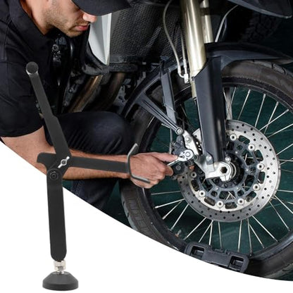 Motorcycle Stand Lift Foldable Wheel Lifting Frame | Foldable Motorcycle Lift Stand for Motorbike Bicycle Dirt Bike Parking Repair Maintenance Cleaning