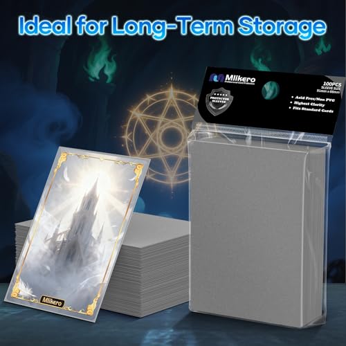 500 Count Card Sleeves, Matte Magic Card Sleeves, Smooth Shuffle & Tear Resistant, Fit for MTG, TCG, CCG (Silver) - color: Silver, size: 500 Pack