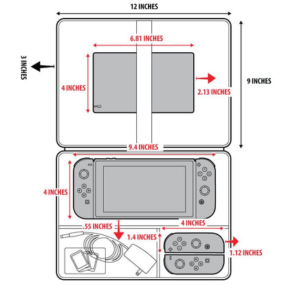 USA Gear Sling Bag Compatible with Nintendo Switch 2, Dock Station, Gamecube / Pro Controller, Joy Cons & more Nintendo Switch 2 Accessories - Customizable Interior, Shoulder Strap - Red - color: Red and Red