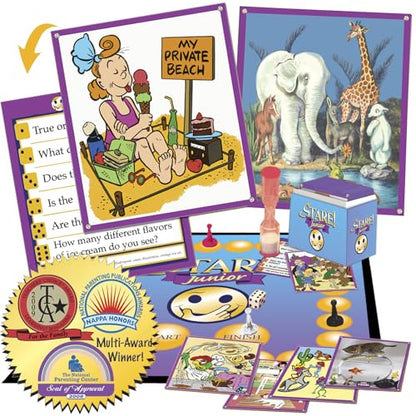 Stare Junior — The Award-Winning Game of Visual Recall, Where Fun Image Cards Challenge Kids’ Minds — Great for The Whole Family, Ages 6 & Up