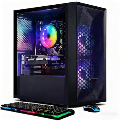 STGAubron Gaming PC Desktop Computer, Intel Core i5 up to 3.7GHz, GeForce RTX 2060 6G, 16G RAM, 512G SSD, WiFi 6, BT 5.0, RGB Fan x2, Windows 11 Home