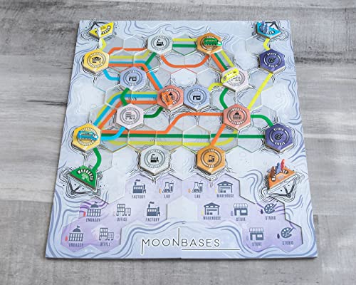 Maglev Maps Board Game, Strategy Board Game for Adults and Family | Tile Laying, Engine Building, Fun Pick Up and Deliver Gameplay, Futuristic Theme