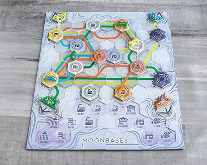Maglev Maps Board Game, Strategy Board Game for Adults and Family | Tile Laying, Engine Building, Fun Pick Up and Deliver Gameplay, Futuristic Theme