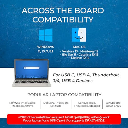 OREI SplitXtend USB C Docking Station Triple Monitor with 3xHDMI Ports, Thunderbolt 4 Dock, HDMI DisplayPort Hub, Dual Monitor HDMI Adapter Extend, USB C Splitter, 100W PD, SD Card Reader, 4K Output | OREI SplitXtend USB C Docking Station Triple Monitor w