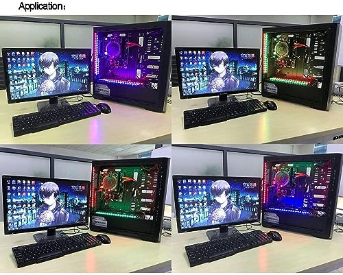 DS LED Light Strip RED Computer Lighting with Magnetic for PC Case Lighting Kit (2Pack,30CM, Molex Connector, S Series，Red) - color: Red