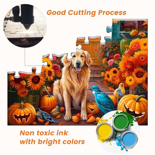 3 Pack 48 Piece Jigsaw Puzzle for Seniors Dementia Puzzles for Elderly | Large Piece Puzzle for Seniors Dog Bird Dementia Alzheimer's Products Activities for Seniors Nursing Home Gift 15.7 * 11.8IN - style: 48A Large Pieces