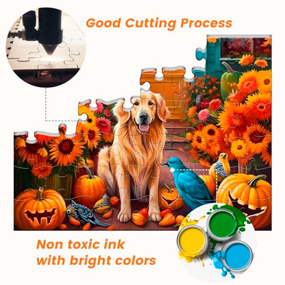 3 Pack 48 Piece Jigsaw Puzzle for Seniors Dementia Puzzles for Elderly | Large Piece Puzzle for Seniors Dog Bird Dementia Alzheimer's Products Activities for Seniors Nursing Home Gift 15.7 * 11.8IN - style: 48A Large Pieces