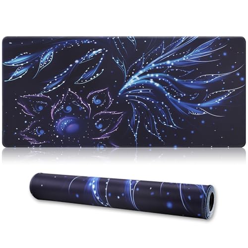 XXL Gaming Mouse Pad 35.4x15.7 Professional Large Mouse Pad & Computer Game Mouse Mat-90x40 Flowershape - color: 90x40 Flowershape, size: 35.4x15.7x0.1IN