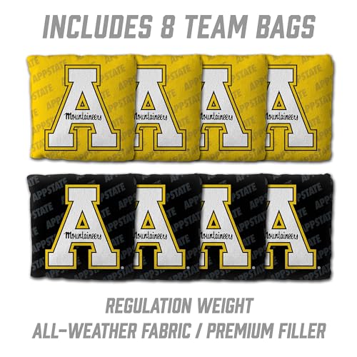 YouTheFan NCAA 2’ x 3’ Wood Cornhole Game with Logo Bags - color: Appalachian State Mountaineers