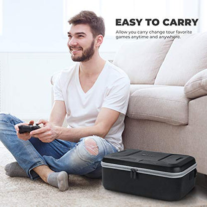 Mumba Deluxe Carrying Case for Nintendo Switch 1 & Switch OLED, [Max Version] All-in-One Travel Storage Bag, Holds Console, Dock, Pro Controller, 27 Game Cards,& More, Hard Shell Protection (Black)