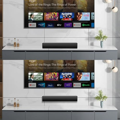 MZEIBO Sound Bar,50W for Smart TV Bluetooth 5.3 Speaker 17 Inch TV Speaker with ARC/Optical/AUX Connections - color: Black