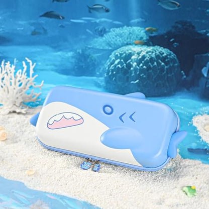 GeekShare Portable Carrying Case Compatible with Switch 2 (2025), Hard Storage Bag with 12 Game Card Slots, Cute Travel Case for Switch 2 Console and Accessories, Shark - size: Switch 2