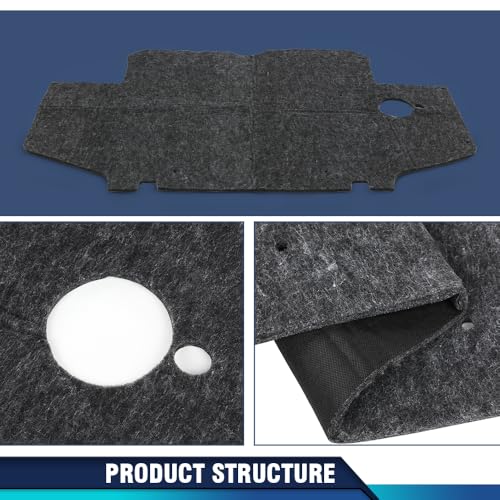 PIT66 Hood Insulation Pad Compatible with Toyota Tacoma 1995-2000 - style: 1995-2000 Toyota Tacoma