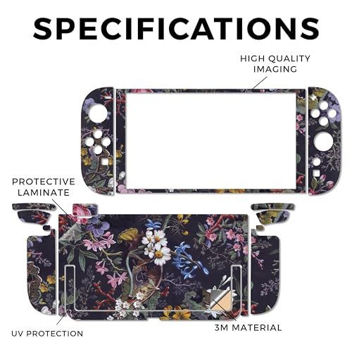 Gaming Skin Compatible with Nintendo Switch 2 Console Only - Midnight Blossom - Premium 3M Vinyl Protective Wrap Decal Cover - Easy to Apply | Crafted in The USA by MightySkins