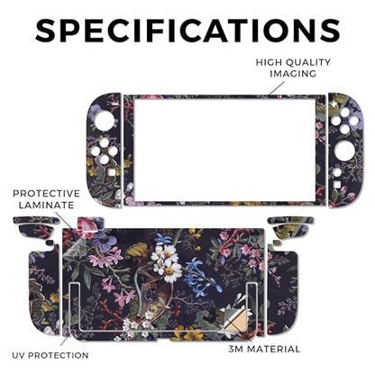 Gaming Skin Compatible with Nintendo Switch 2 Console Only - Midnight Blossom - Premium 3M Vinyl Protective Wrap Decal Cover - Easy to Apply | Crafted in The USA by MightySkins