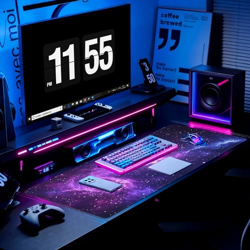 Gaming Mouse Pad, Desk Mat for Keyboard and Mouse, Large Mouse Pad for Desk, Computer Mousepad - color: Starry Sky 6