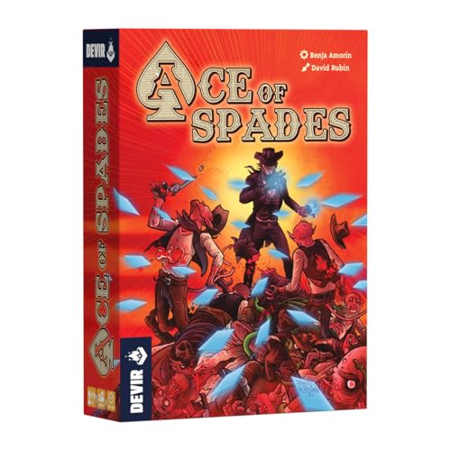 Devir - Ace of Spades Card Game, Solo & Cooperative Poker-Based Strategy Game with Western Horror Theme, Strategy Game, Ages 14+, 1–2 Players, Playtime 40, (English Version)