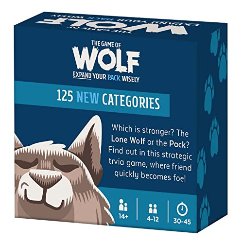 The Game of Wolf a Trivia Game for Friends, Families and Teens - Expansion Pack - with 125 New Categories, by Gray Matters Games - style: Expansion Pack