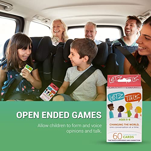 Conversation Cards for Kids Age 5-8 - Communication Cards to Build Confidence & Emotional Intelligence - Family Conversation Game for Kids & Adults, Therapy Tool - Stocking Stuffer - color: Ages 5-8