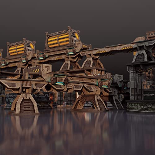 TinkerTurf Sci-Fi Terrain: MagLev Rail Add-on, Neutral Theme, Sturdy, Affordable, Great-Looking Full-Color Terrain, Quick and Easy to Assemble, Virtually Limitless Setups - style: Rail Add-On