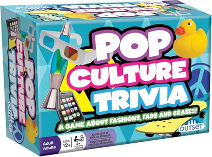 Outset Media Pop Culture Trivia Game - Party Game - Family Game - Travel Game - Fun and Easy to Play - 1200 Trivia Questions - For 2 or More Players - Ages 12+