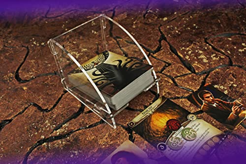 LITKO Standard Card Deck Holder | Single Pile, 75-100 | US/EU 70x100mm | Playing card tray for Magic, Pokémon & TCGs | Angled finger notch | Snap-fit, no glue | Laser-cut acrylic - color: Clear, size: Holds 75-100 Standard Cards. Single Pile