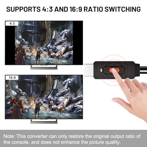 PS2 to HDMI Adapter HD-Link Cable for PS1 Support 4:3/16:9 Switch, Converter PS3 Video Signal to HDMI Signal with S-Video Singal（Support PS1，PS2，PS3） 3 in 1 - style: PS2 HDMI Converter