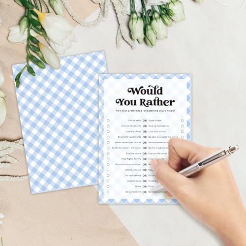 30 Pcs Party Icebreaker Games Set,"Would You Rather" Theme, Suitable for Wedding, Birthday Party, Group Gatherings,Deepen Friendships with Friends,Colleagues,Family or Guests,Break the Ice -A04 - color: PB A04