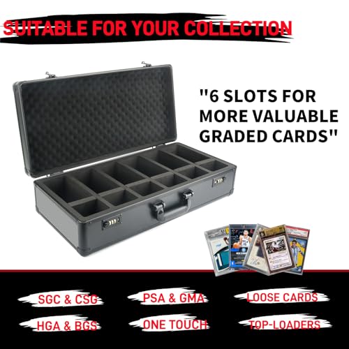 NEW 6 Row 250+ Graded Card Case Psa Graded Card Storage Box Psa Slab Case for Graded Cards Cases for Sports Cards Storage