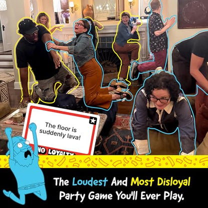 Exploding Kittens No Loyalty, 4-20 Players, Age 7+ Large Group Game | Win challenges, switch teams, betray your way to victory in a chaotic large-group game for up to 20 players. 100 Challenges